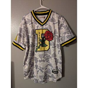 Black Pyramid Rose Patch Jersey Shirt Men’s XL White Gray Camo V-Neck 2017-2018